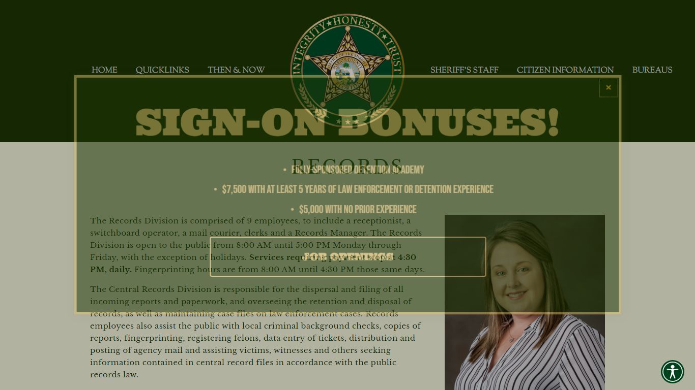RECORDS — Marion County Sheriff's Office